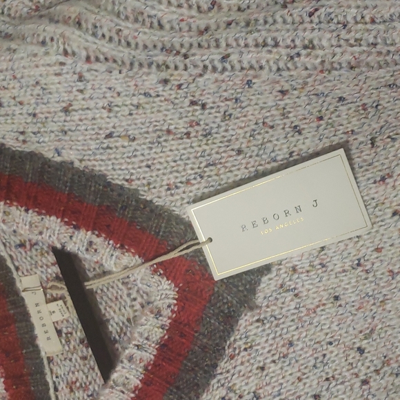 💕 New oversized boutique confetti Ivory V neck sweater - Picture 13 of 17